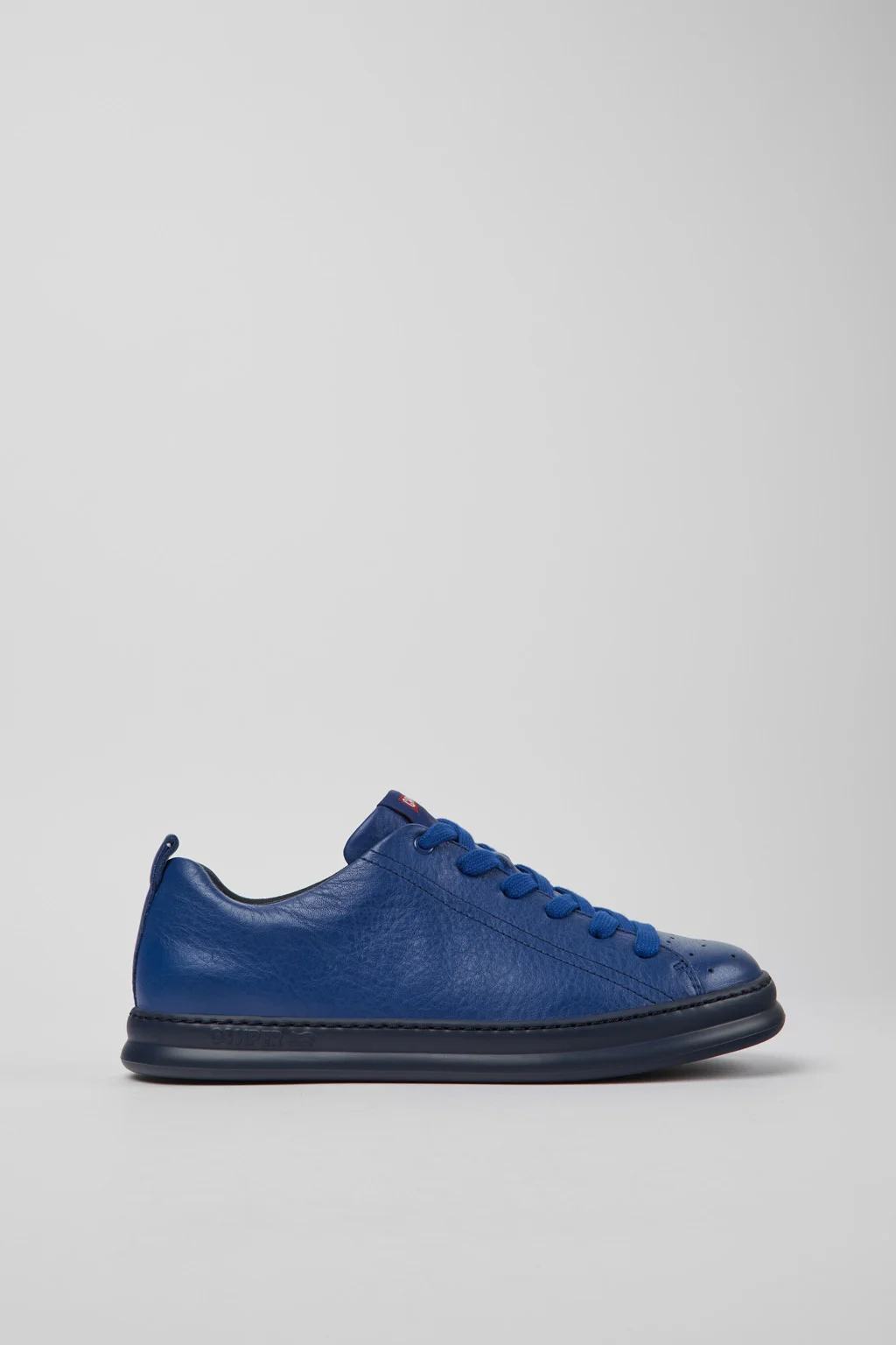 Blue leather sneakers for men - 1