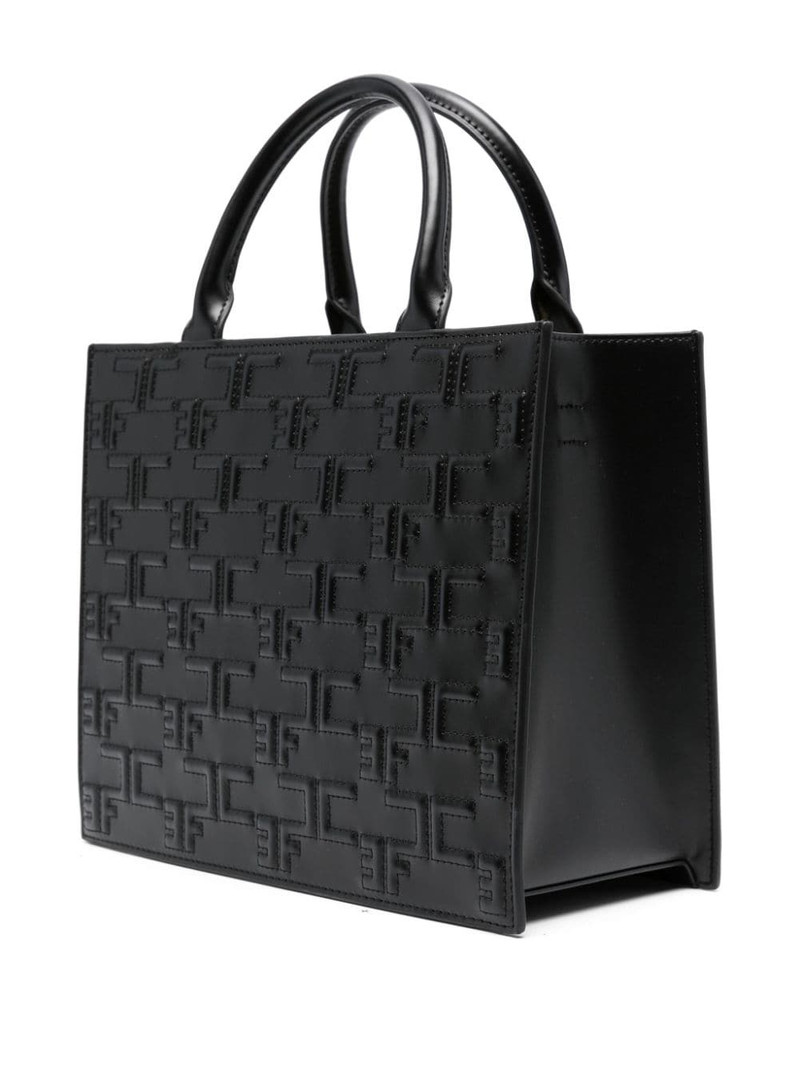 logo-embossed quilted tote bag 3
