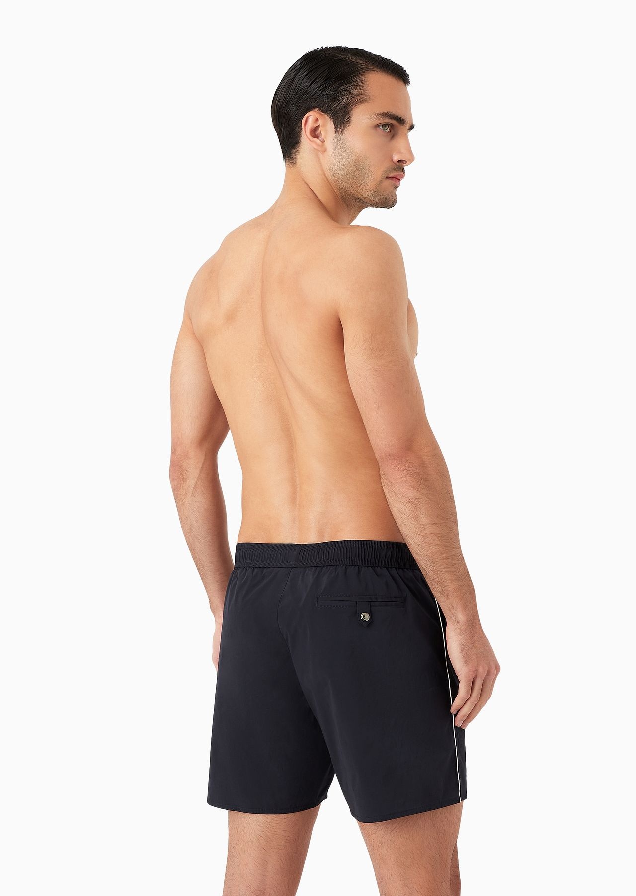 Swim trunks with contrasting oversized logo - 3