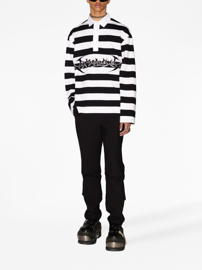 Ambush logo-print striped polo shirt outlook