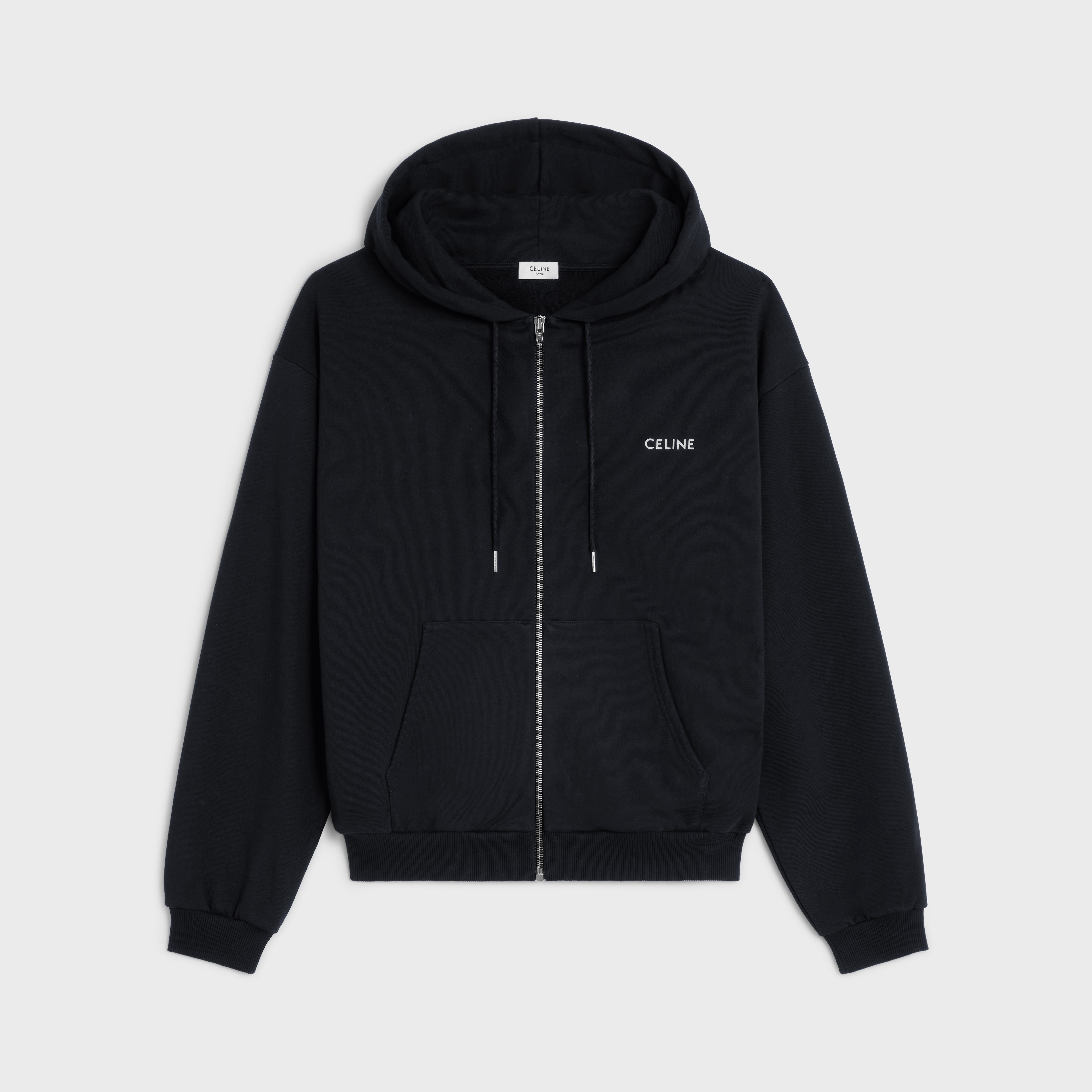 celine Loose zipped hoodie in cotton fleece - 1