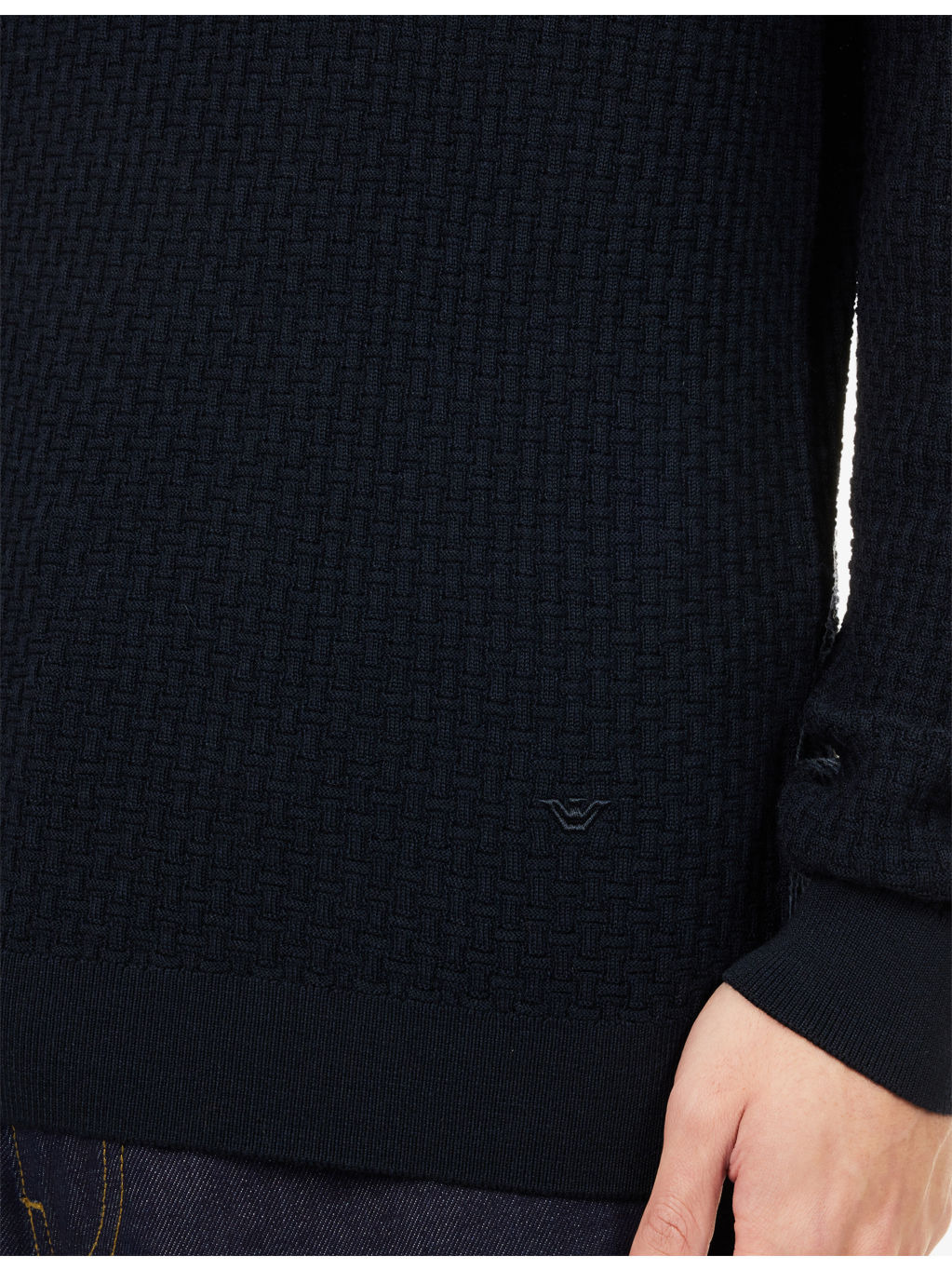 Logo-Embellished Textured Wool Jumper - 5