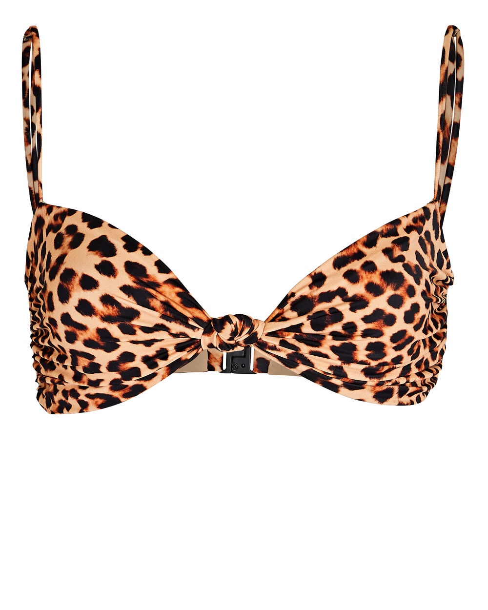 Mirame Leopard-Print Knotted Bikini Top - 1