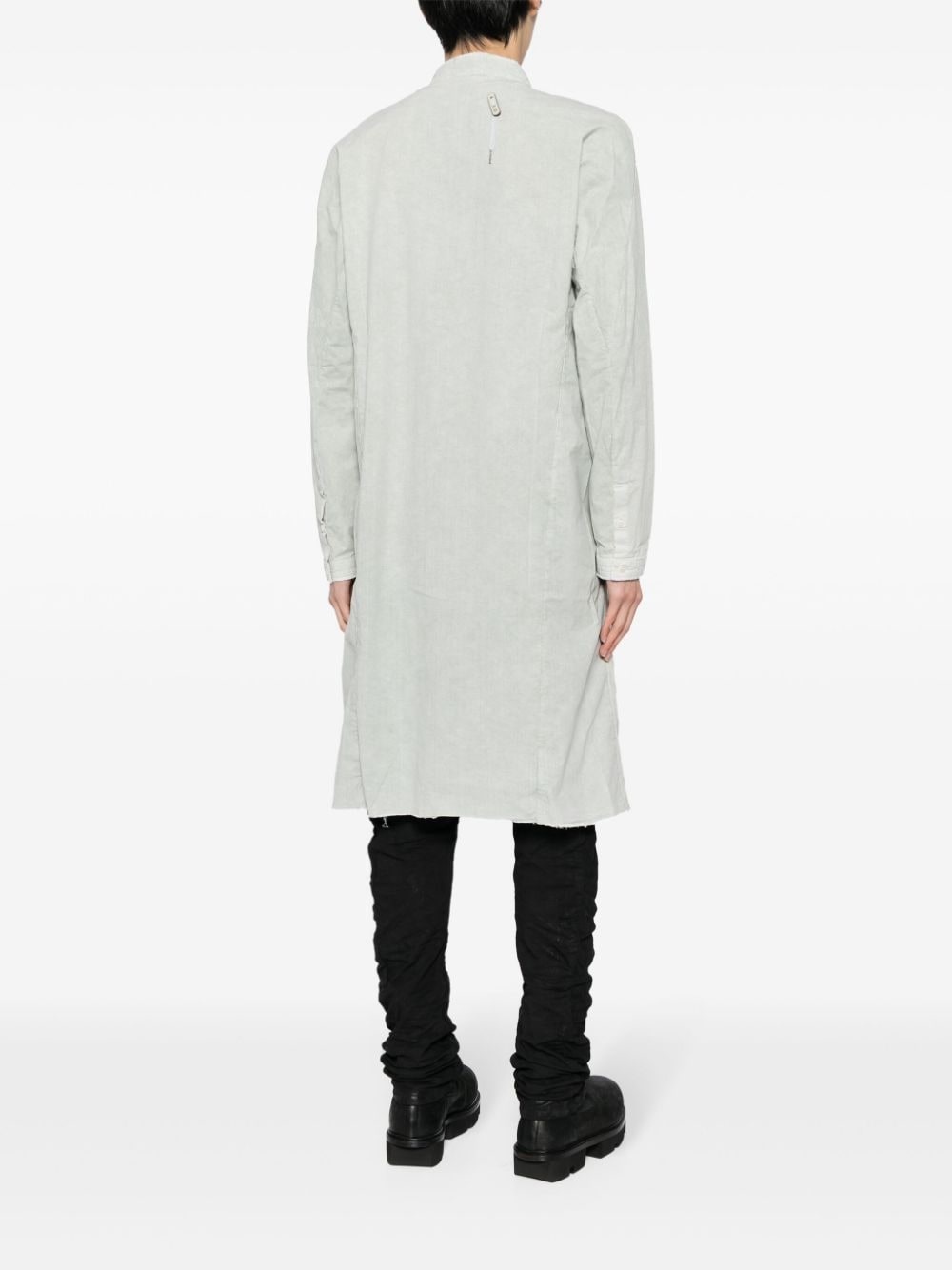 cotton-linen long shirt - 4