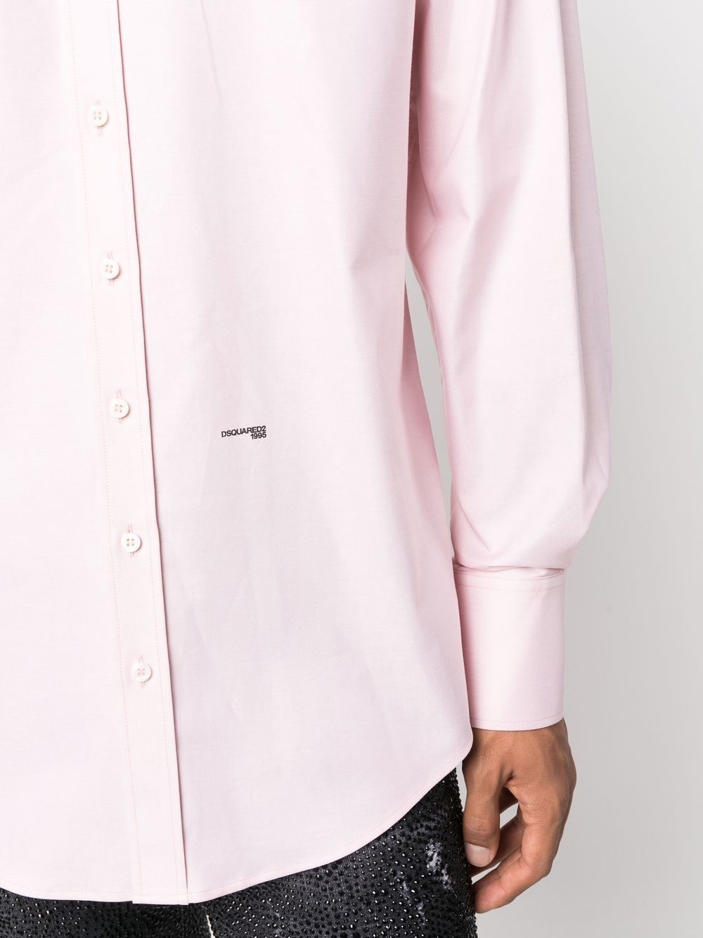 logo-print button-up shirt - 5