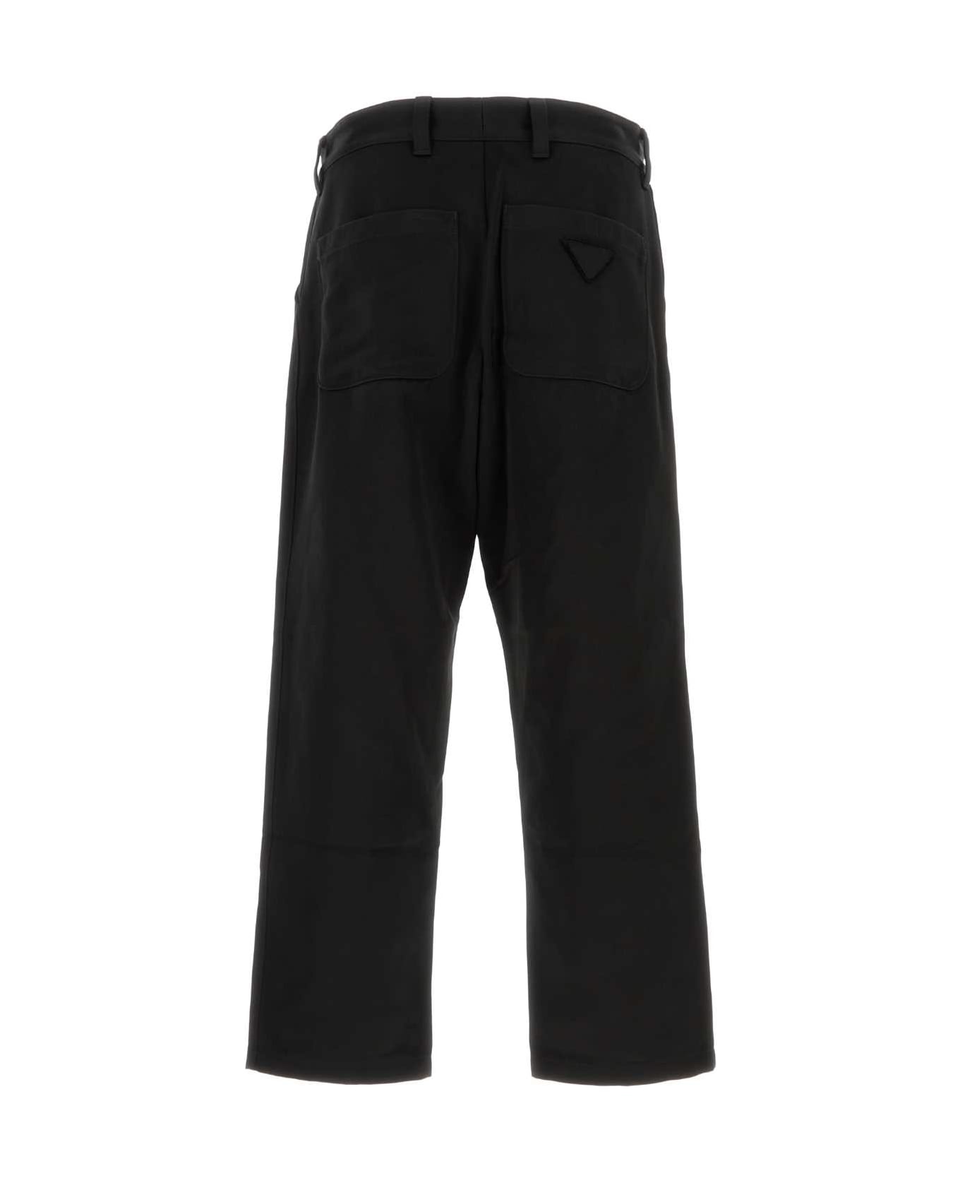 Black Silk Blend Pant - 2