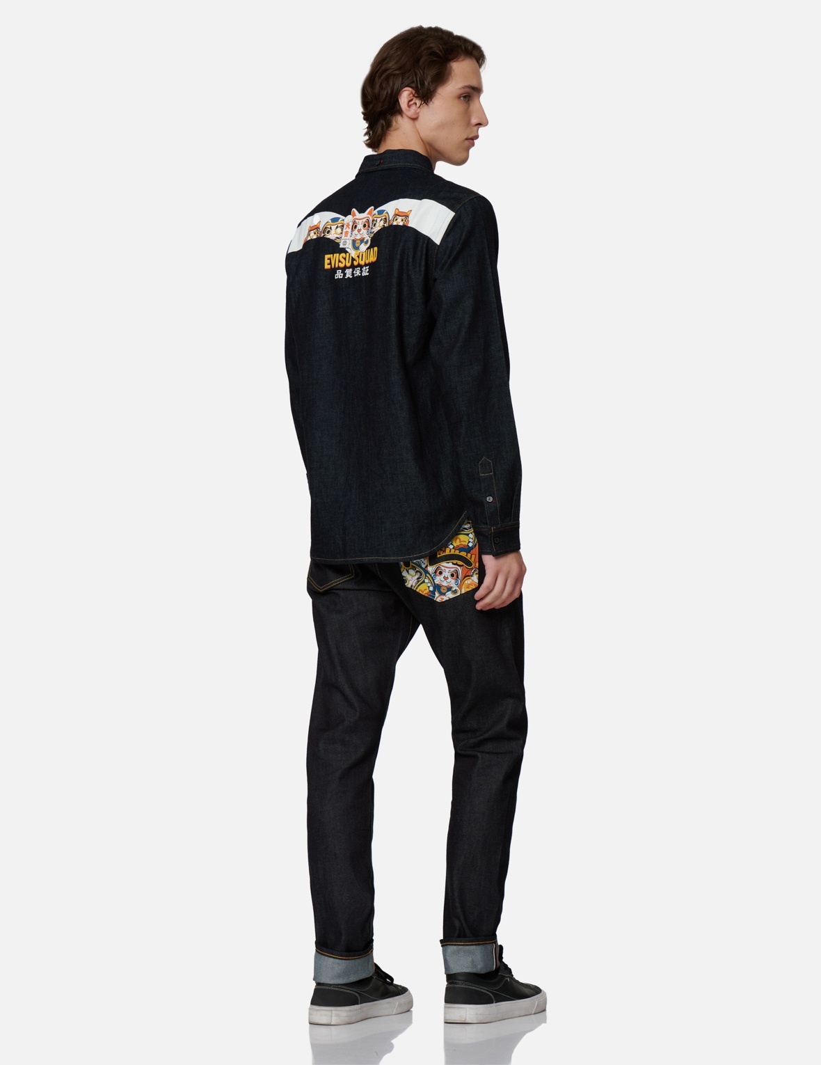 EVISU SQUAD GRAPHIC PRINT CARROT-FIT JEANS #2017 - 3