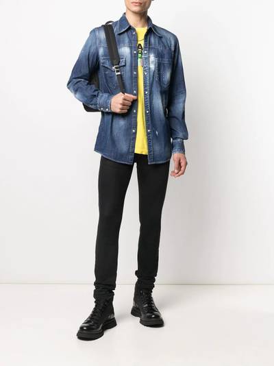 DSQUARED2 distressed details denim shirt outlook