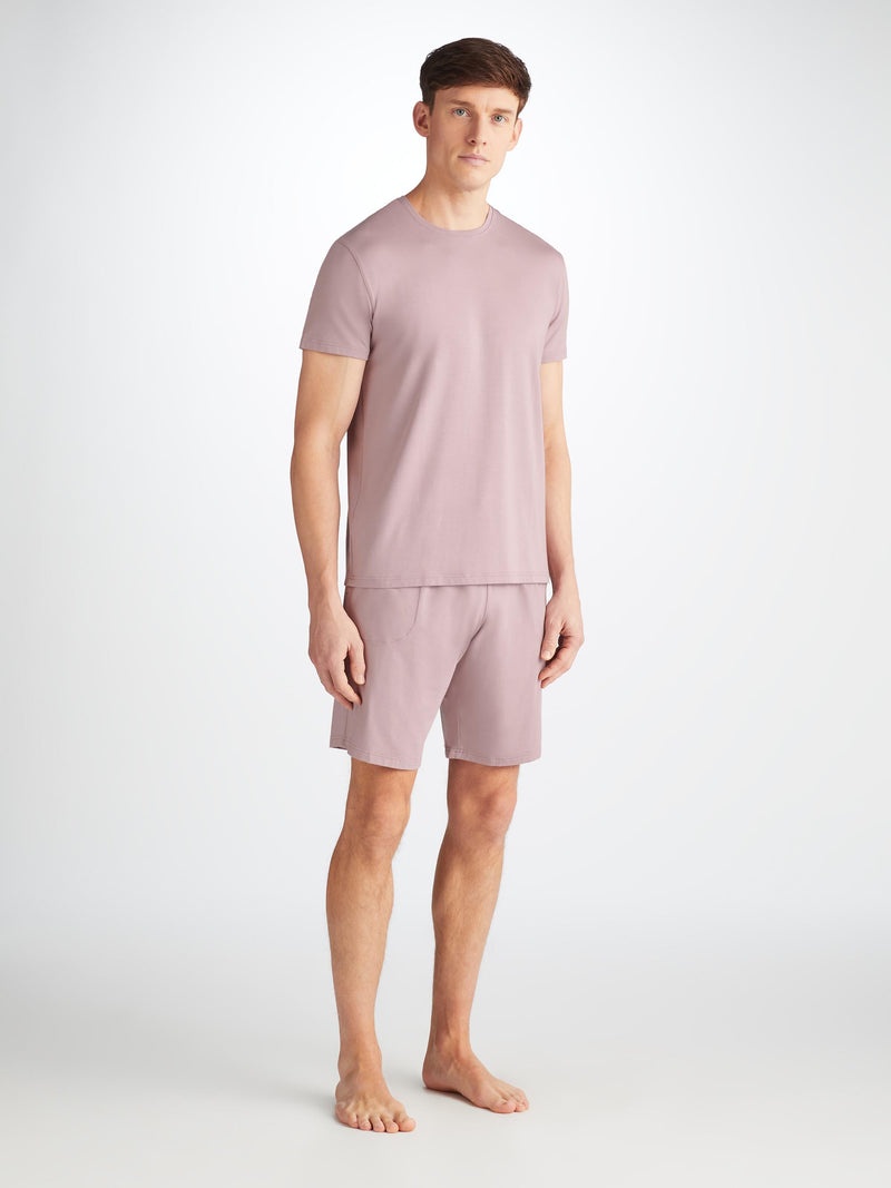 Men's Lounge Shorts Basel Micro Modal Stretch Mauve - 3