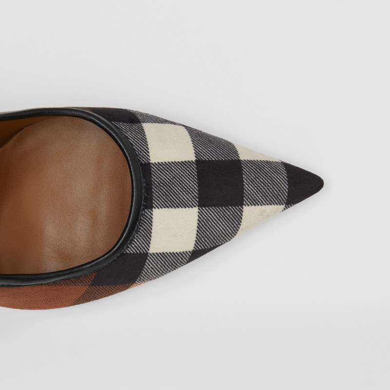 Burberry Exaggerated Check Leather Point-toe Pumps outlook