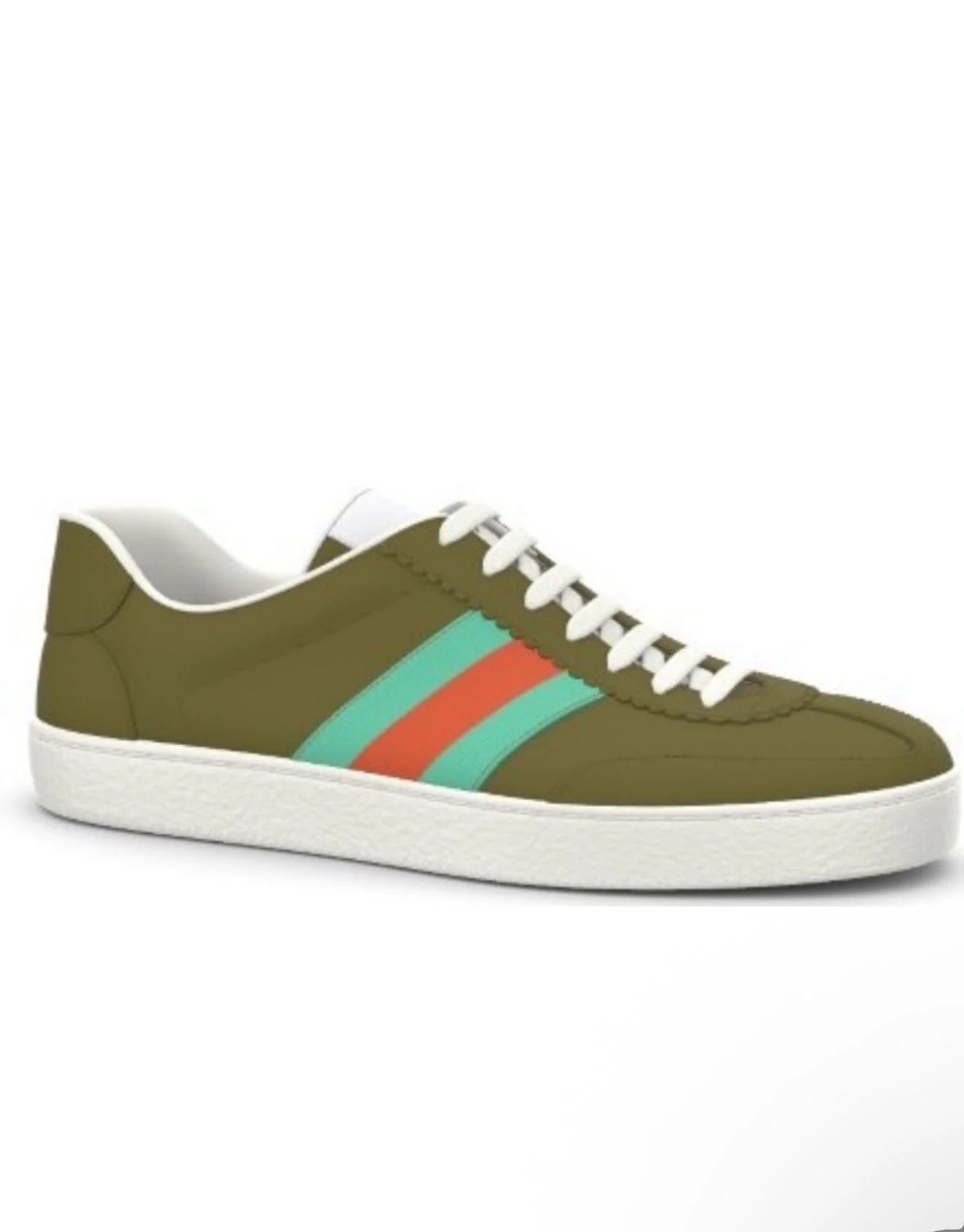 Gucci Web Leather Sneakers - 1