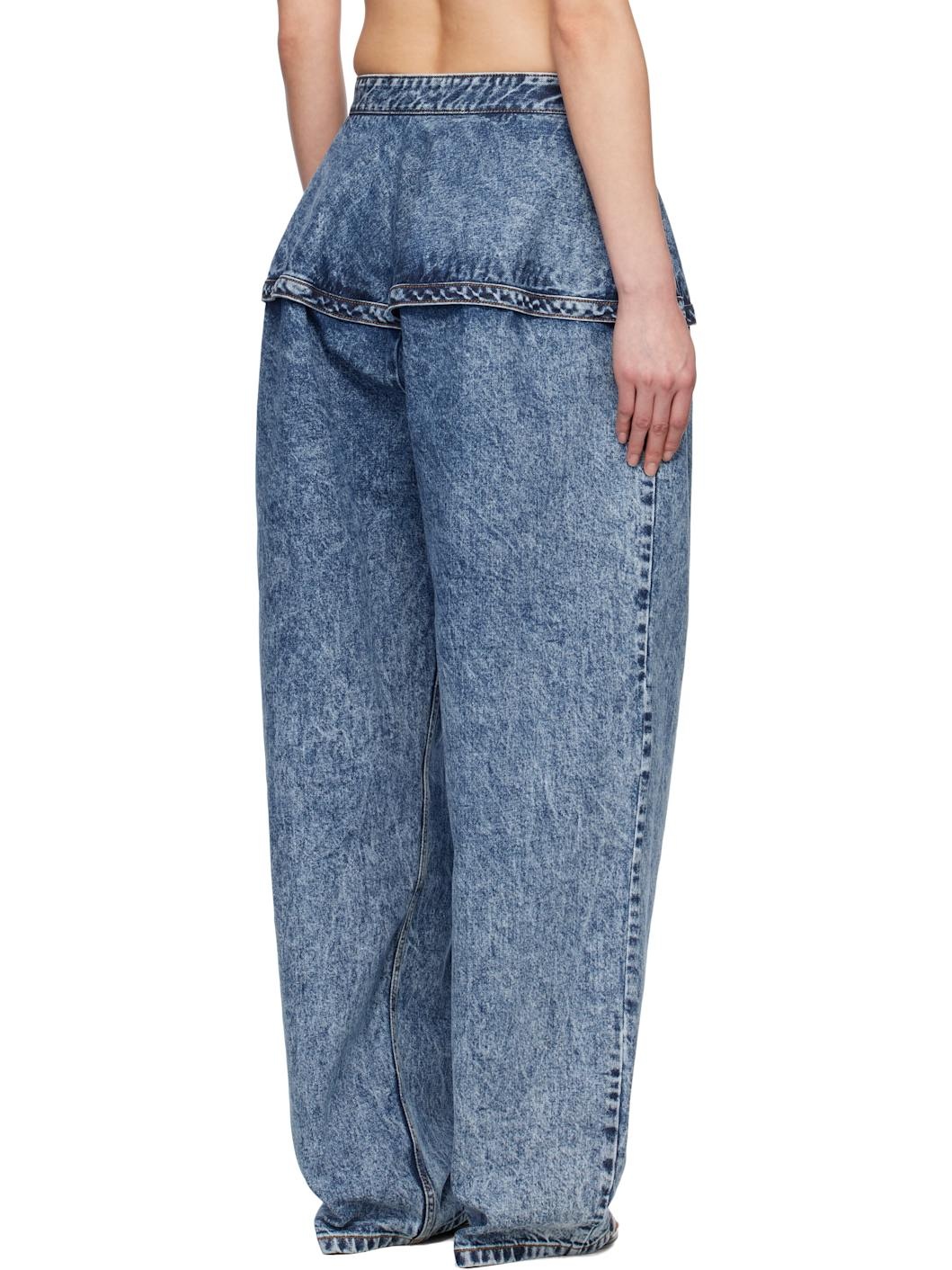 Blue Peplum Jeans - 3
