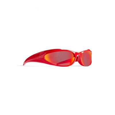BALENCIAGA Skiwear - Reverse Xpander Rectangle Sunglasses in Red outlook
