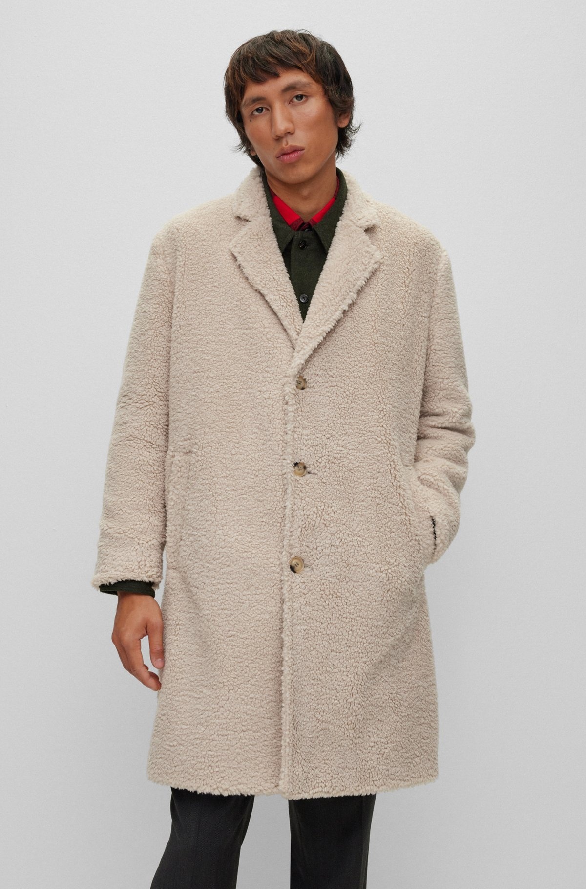 REGULAR-FIT COAT WITH VINTAGE-STYLE BUTTONS - 2