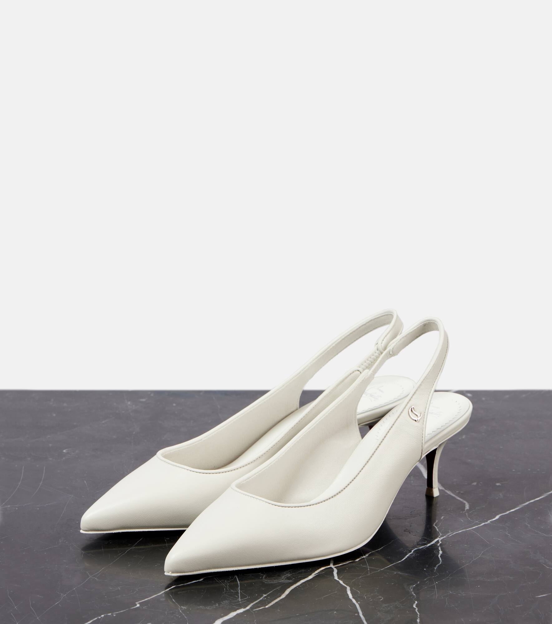 Sporty Kate Sling 55 leather slingback pumps - 4