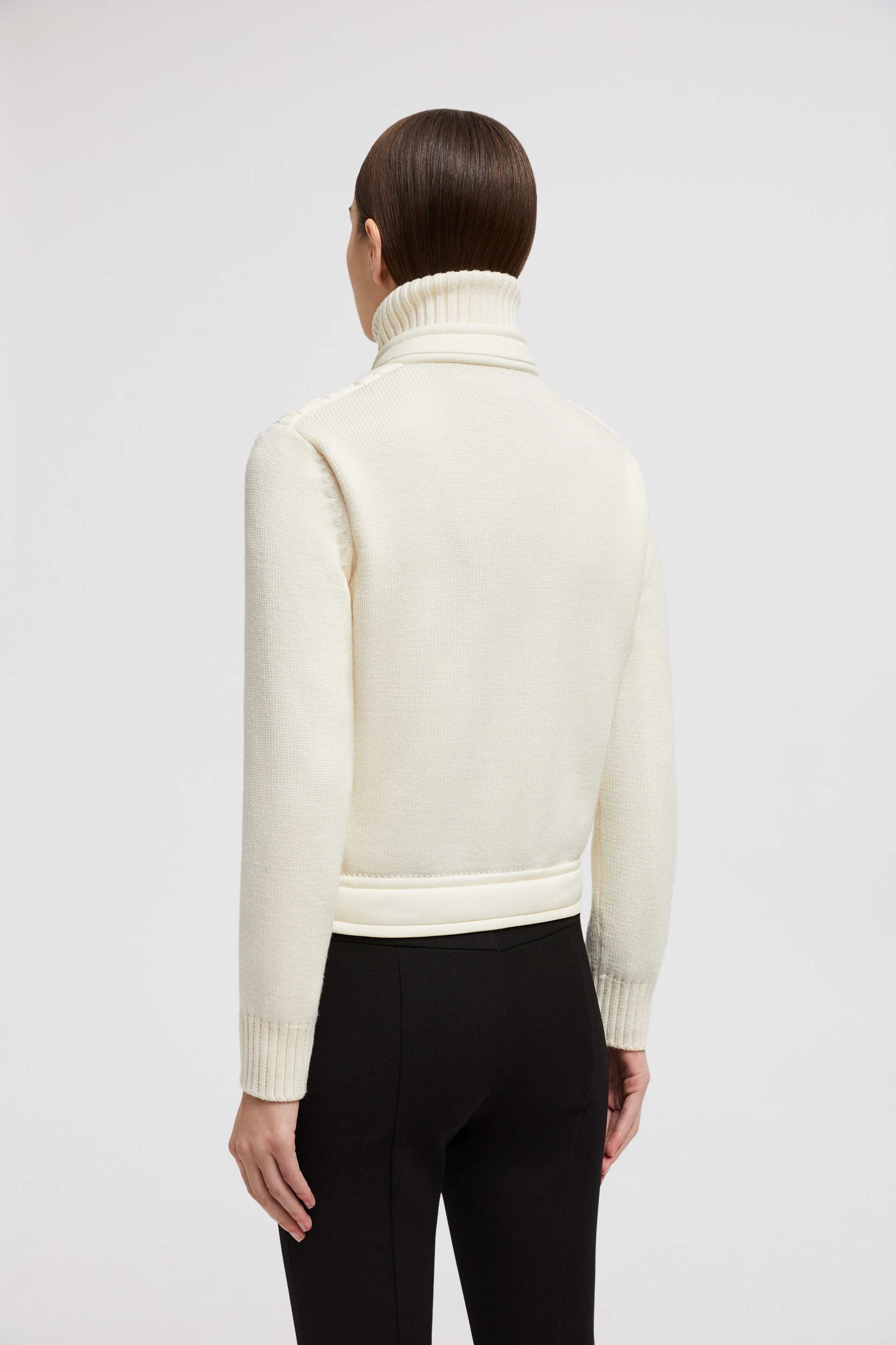 Padded Wool Zip-Up Cardigan - 5