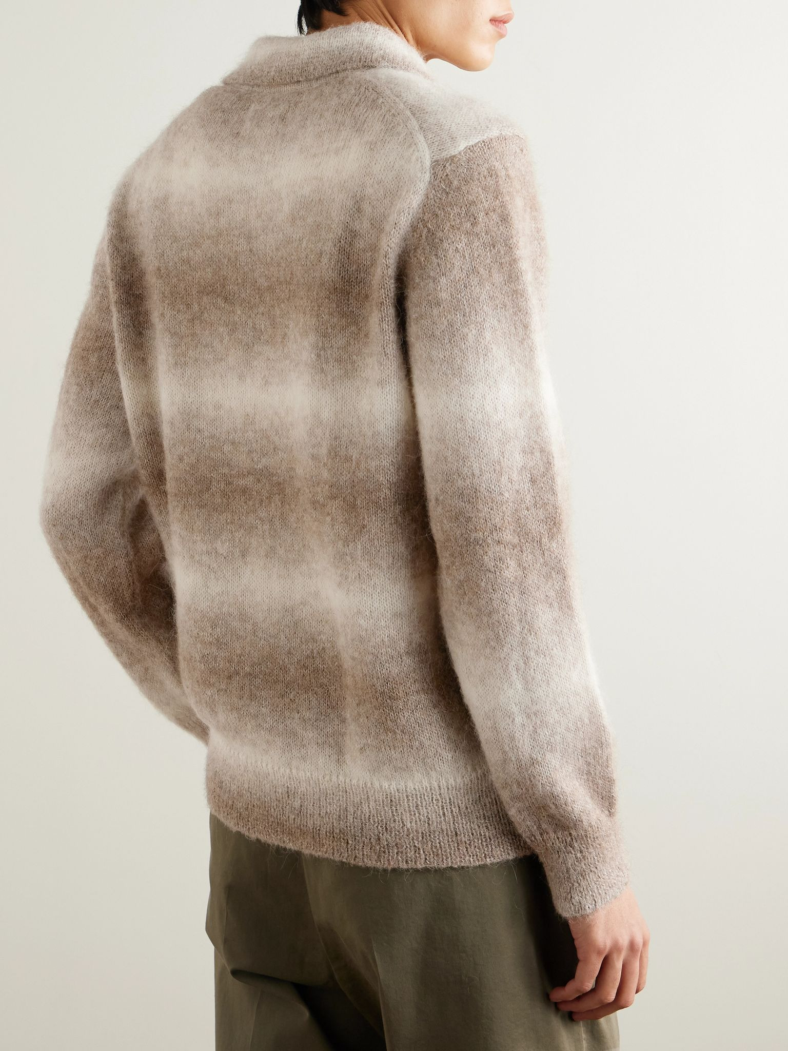 Alfie 6656 Alpaca-Blend Polo Sweater Beige - 3