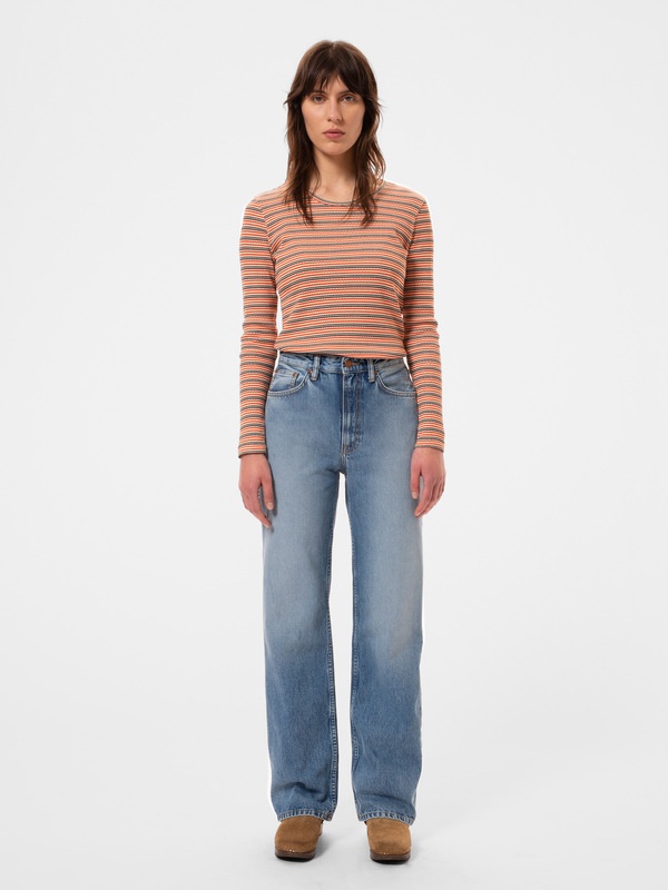 Jessy Striped Rib LS T-Shirt Multi - 2