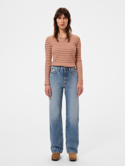 Nudie Jeans Jessy Striped Rib LS T-Shirt Multi outlook