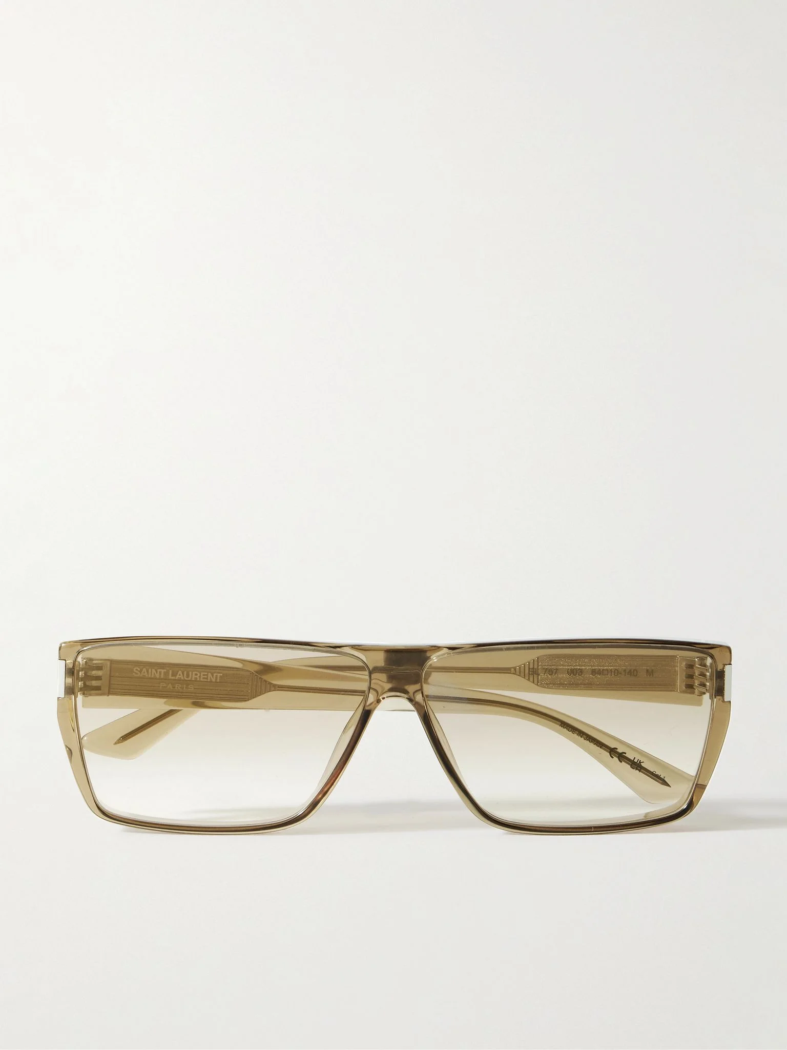 Rectangular-Frame Acetate Sunglasses Brown - 1