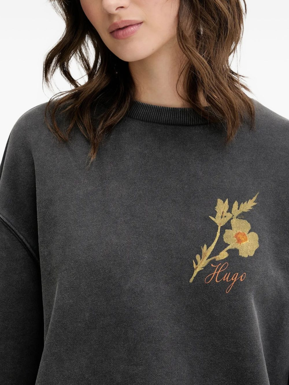 flowers-print sweatshirt - 4