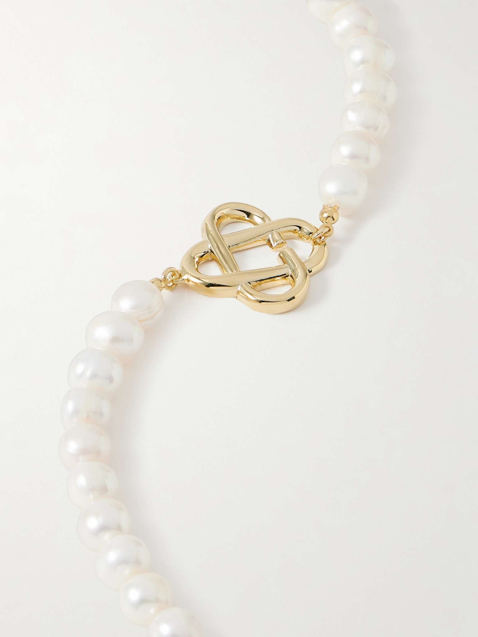 Medium Gold-Plated Pearl Necklace - 3
