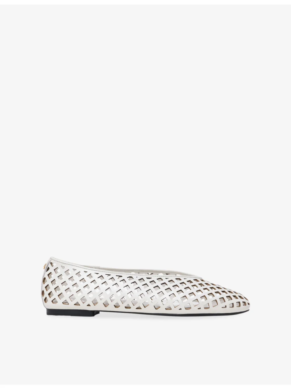 Perforated Leather Ballet Flats - 1