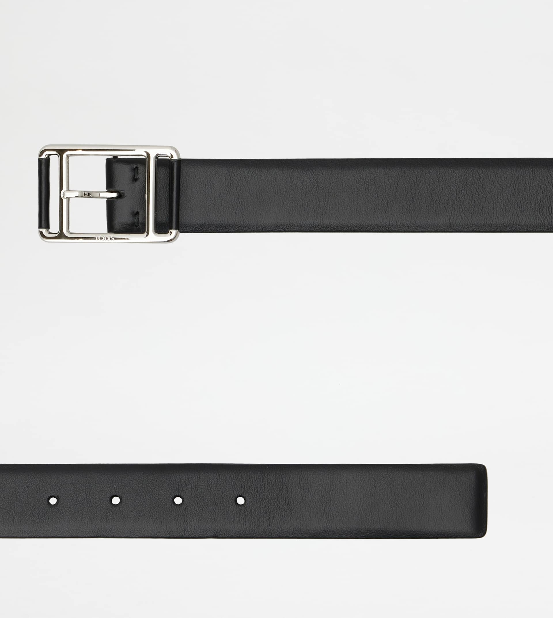 BELT IN LEATHER - BLACK - 2