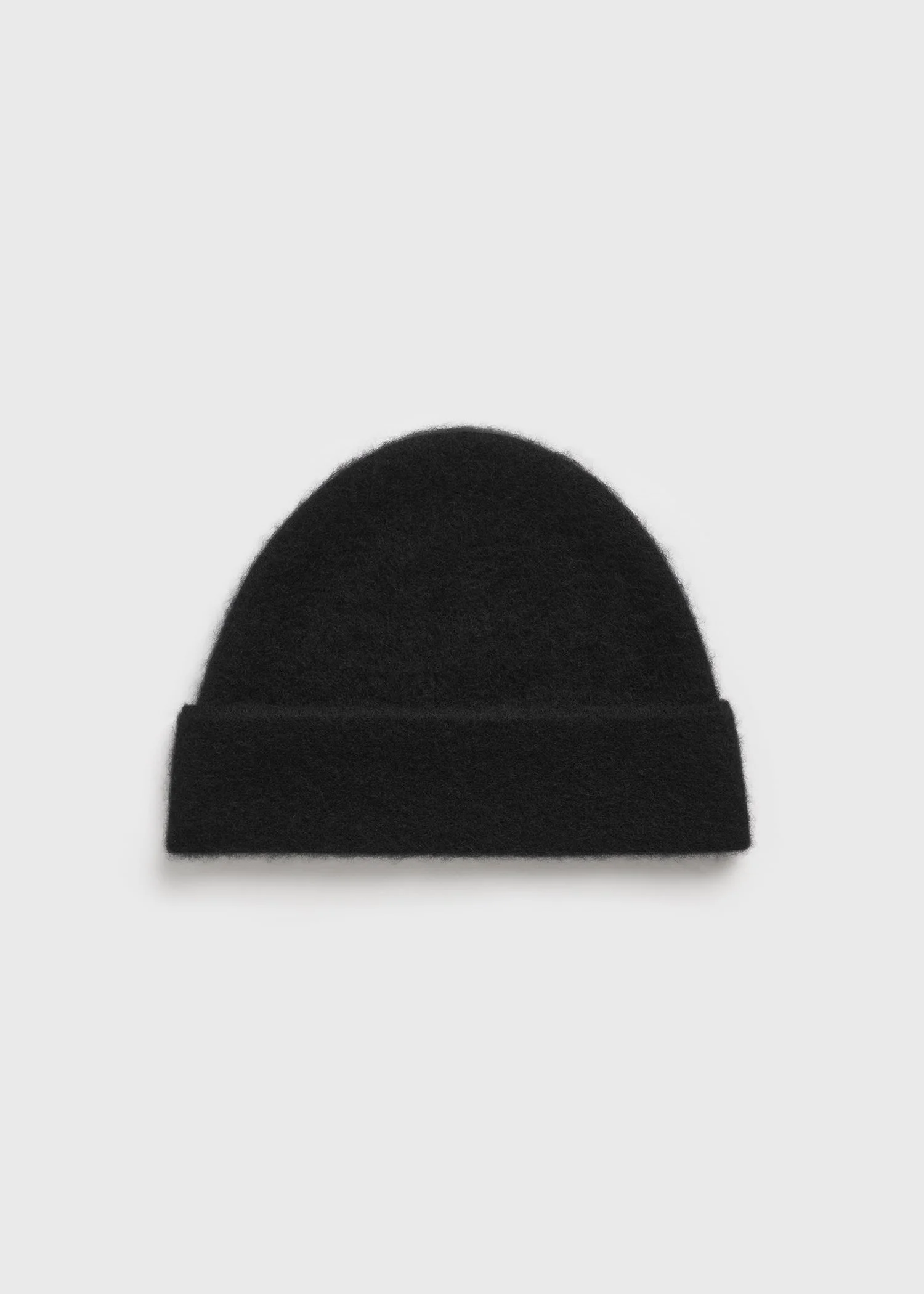 Brushed cashmere beanie black - 1