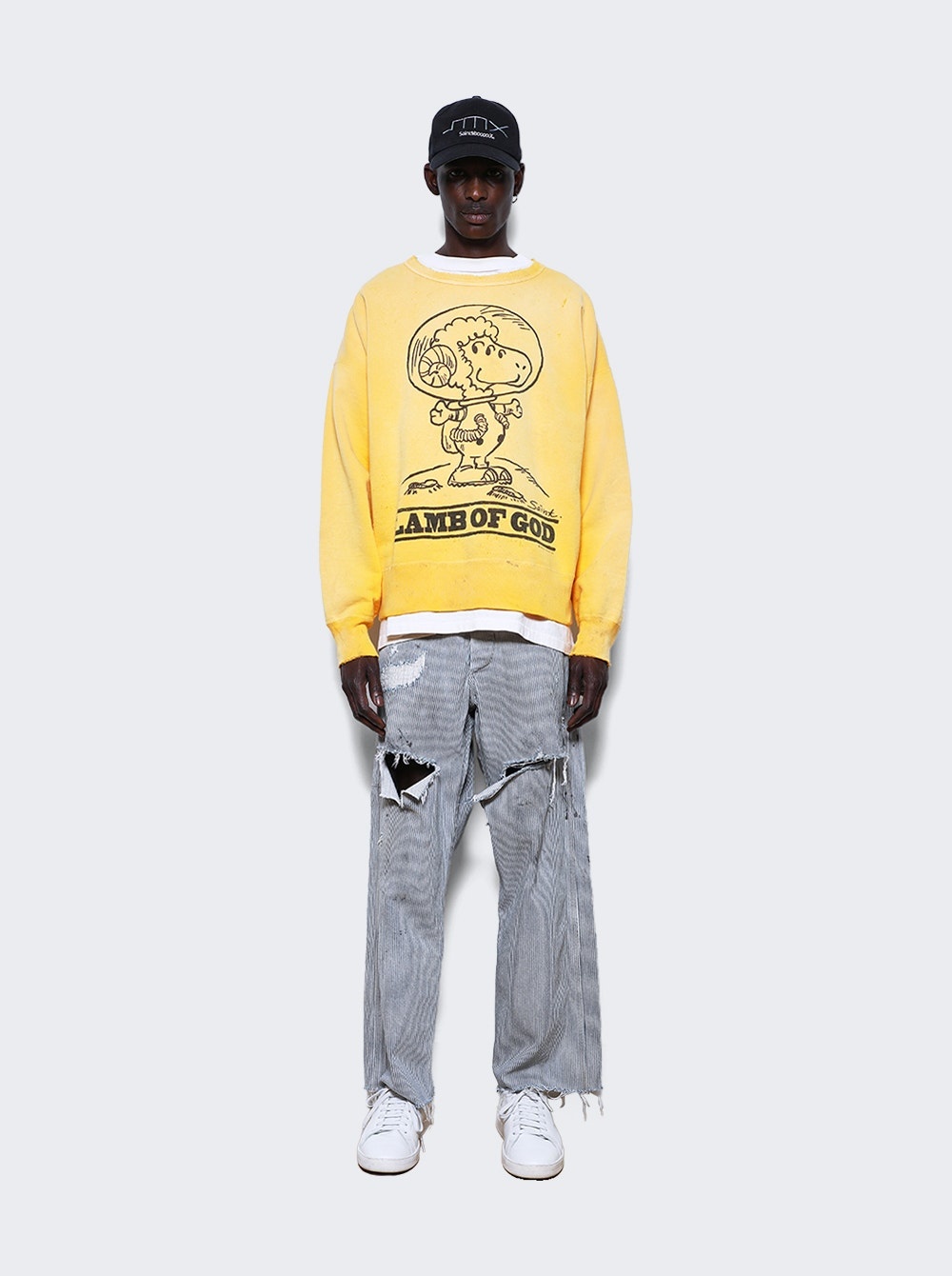 Roundneck Graphic Sweatshirt Yellow - 2