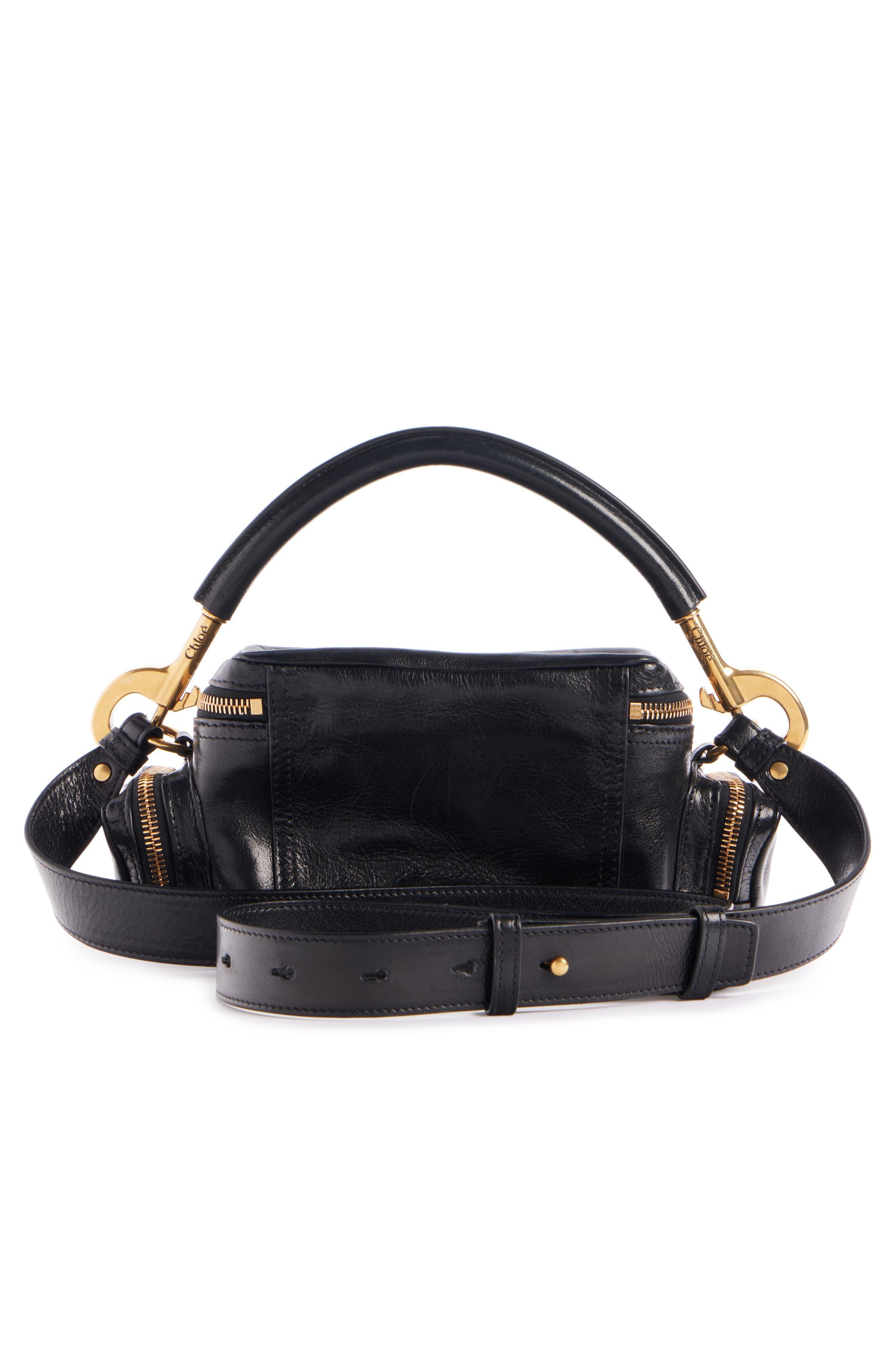 Chloé Small Camera Leather Top Handle Bag in Black at Nordstrom - 3