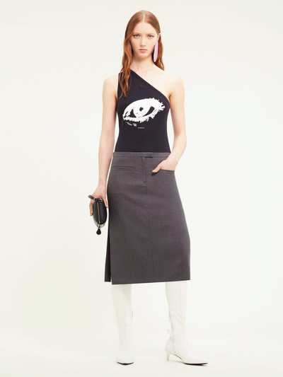 courrèges ASYMETRICAL PRINTED TANK TOP outlook