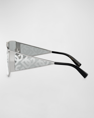 Dolce & Gabbana Men's dg2305 Monogram Metal Shield Sunglasses outlook