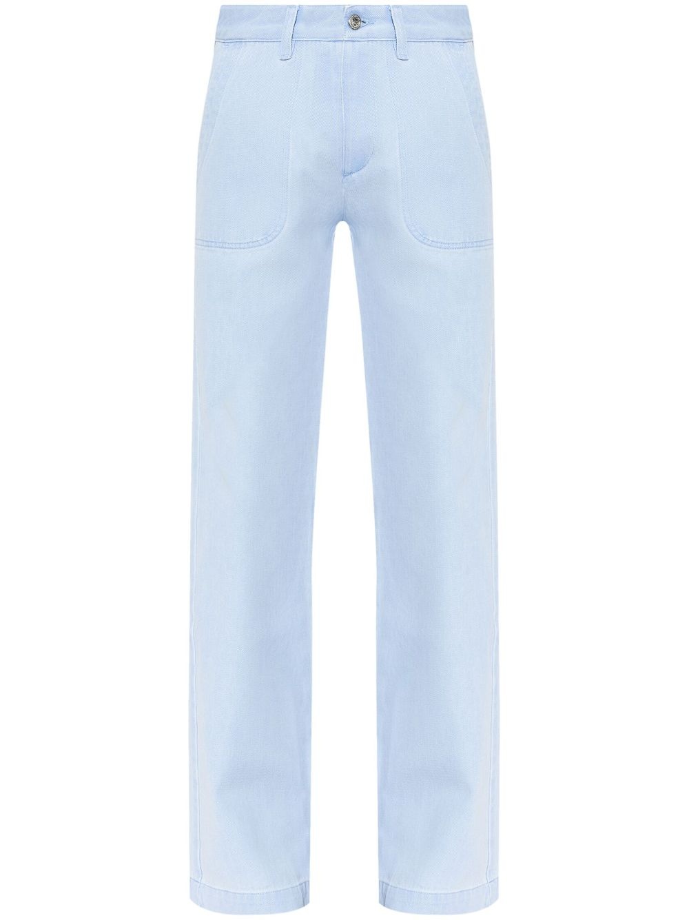 straight-leg cotton jeans - 1
