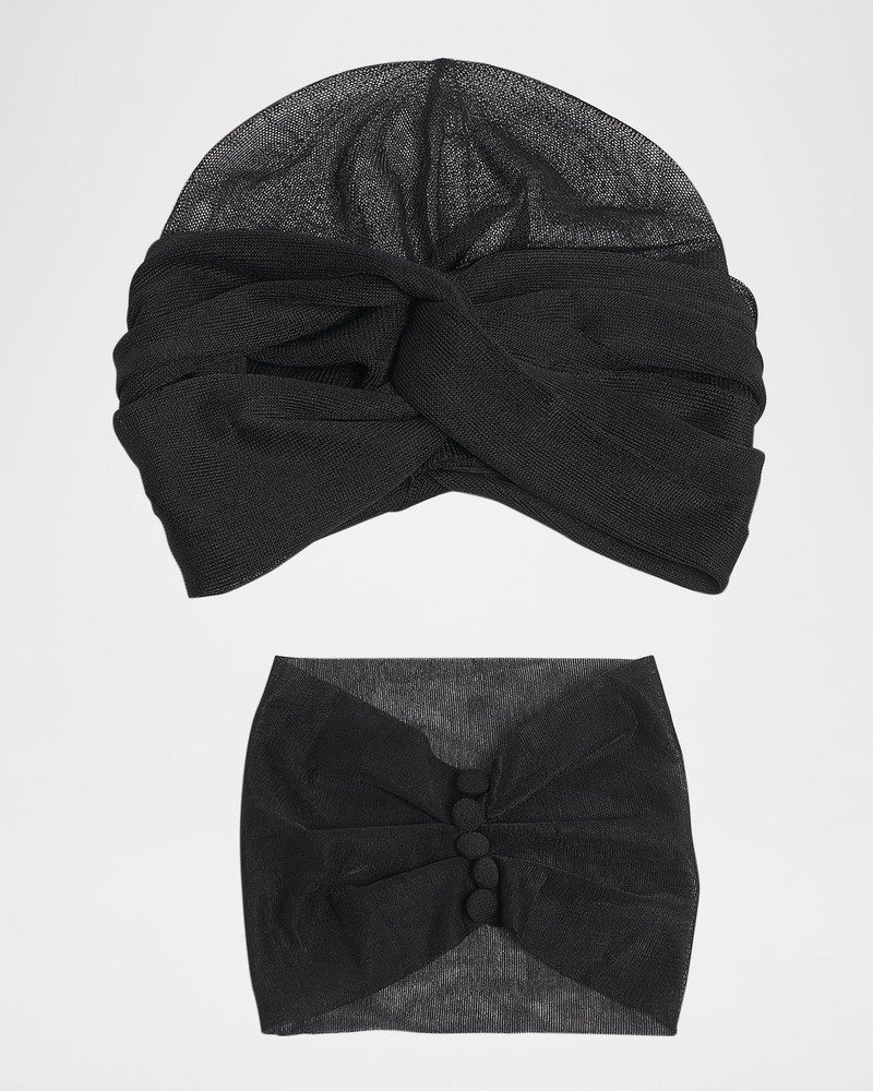 SAINT LAURENT Viscose Beanie Headband & Chocker Set outlook