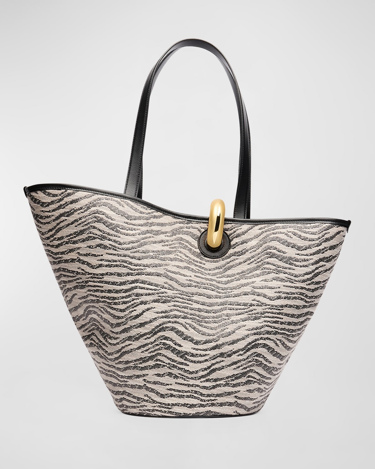 Le Bambola Zebra Canvas and Leather Shoulder Bag - 3