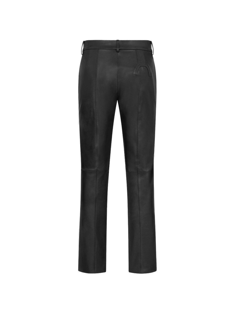 Smiley panelled leather trousers 5