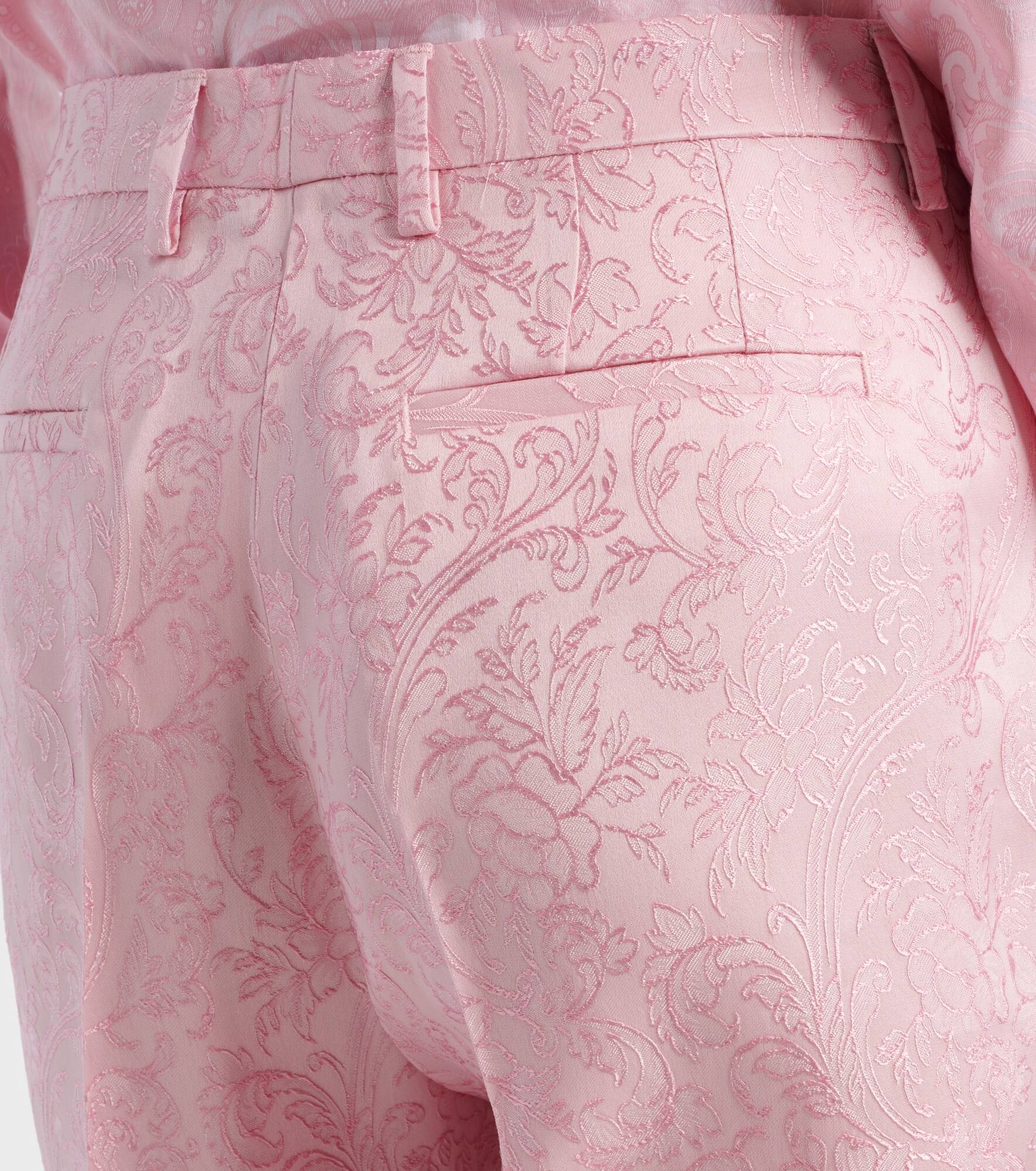 Paisley cropped slim pants - 6