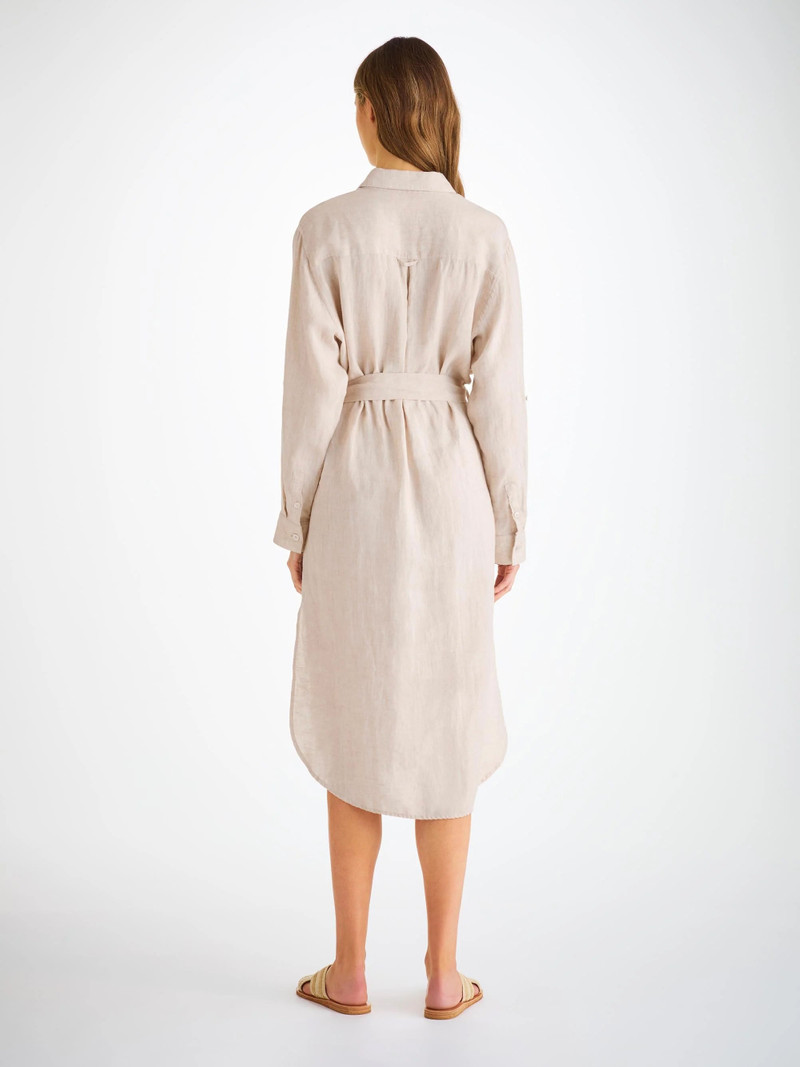 Women's Dress Sicily Linen Sand 3