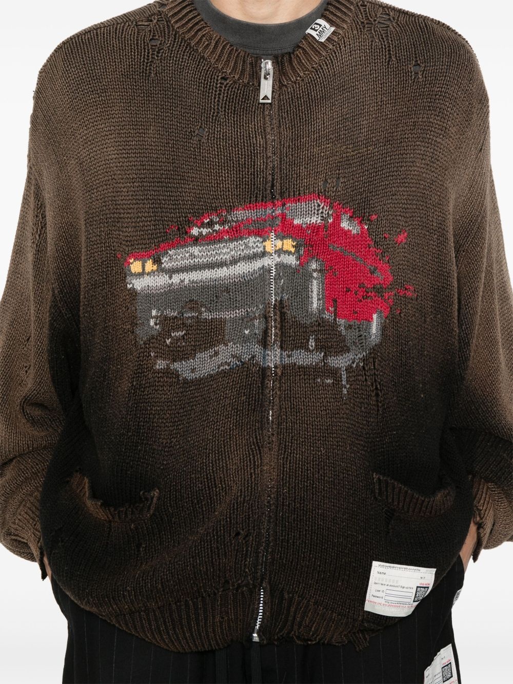 intarsia-knit cardigan - 5