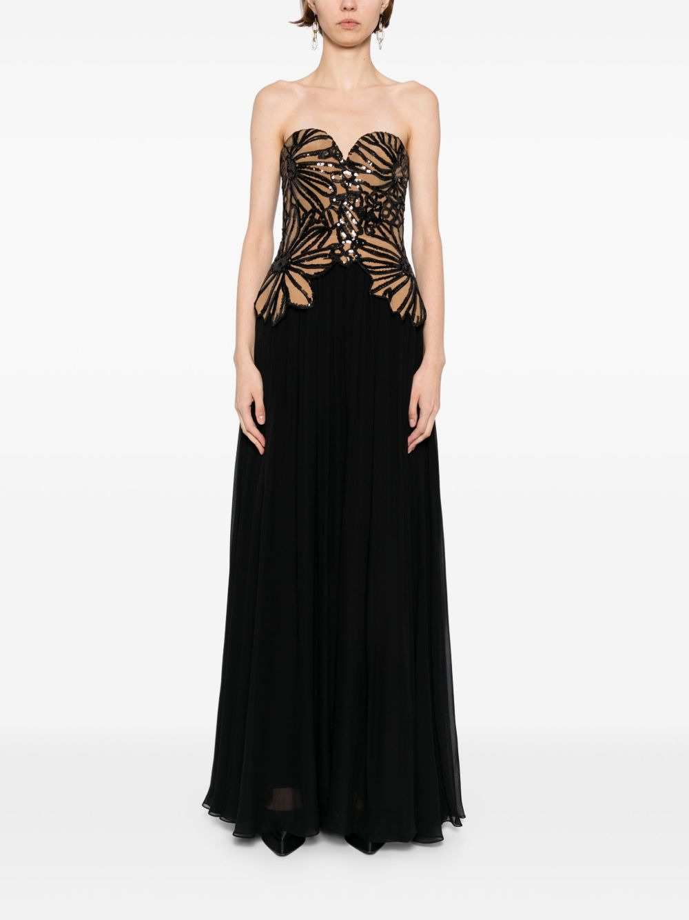 embroidered-sequin dress - 6