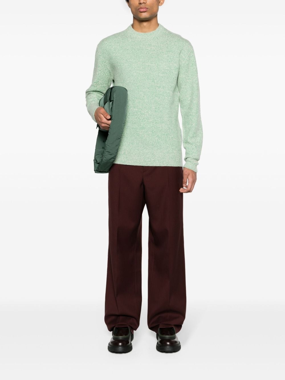marl-knit wool blend jumper - 2