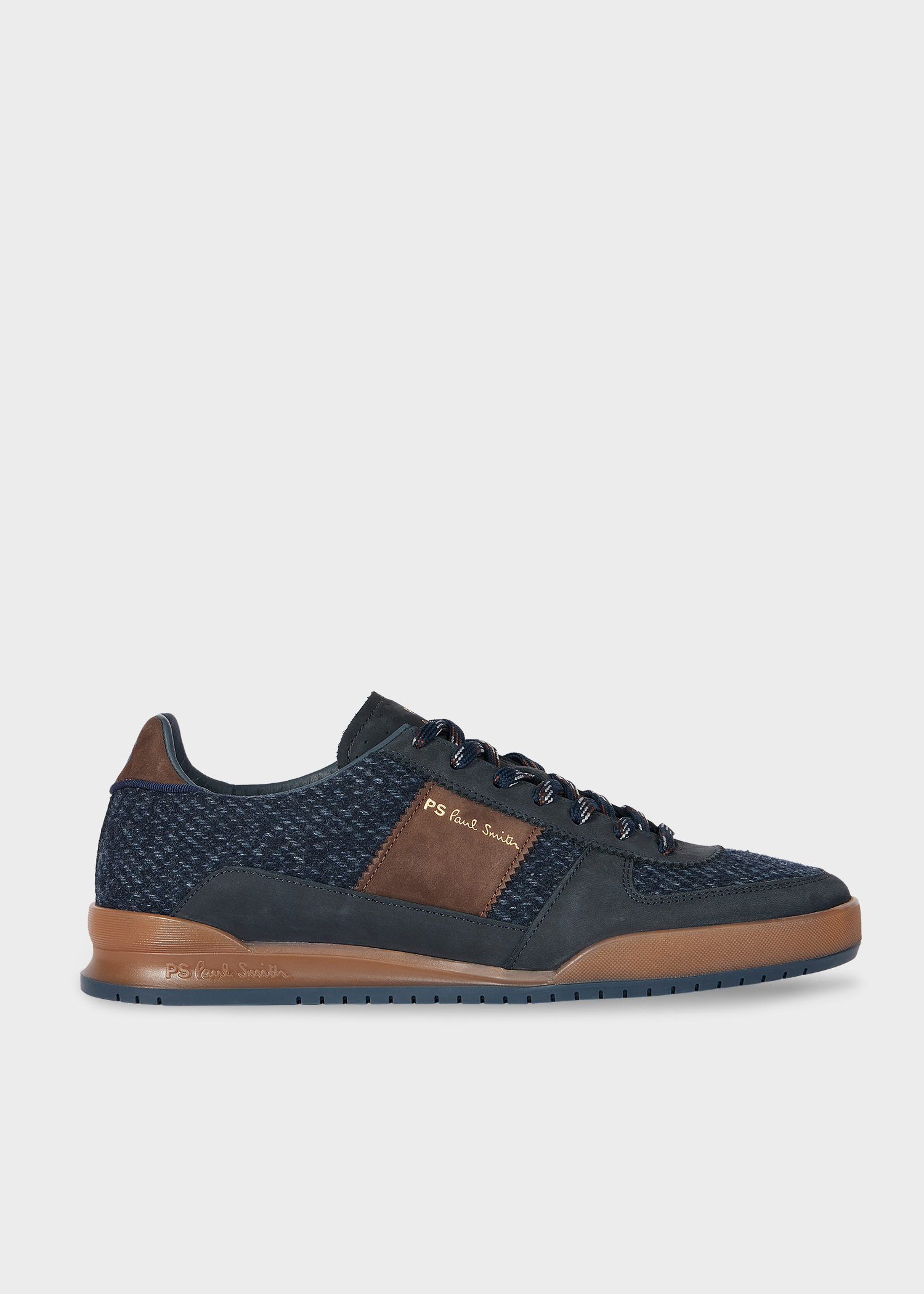 Navy Tweed 'Rye' Trainers - 1