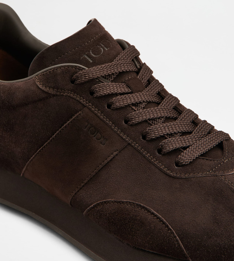 T VINTAGE SNEAKERS IN PASHMY SUEDE - BROWN 5