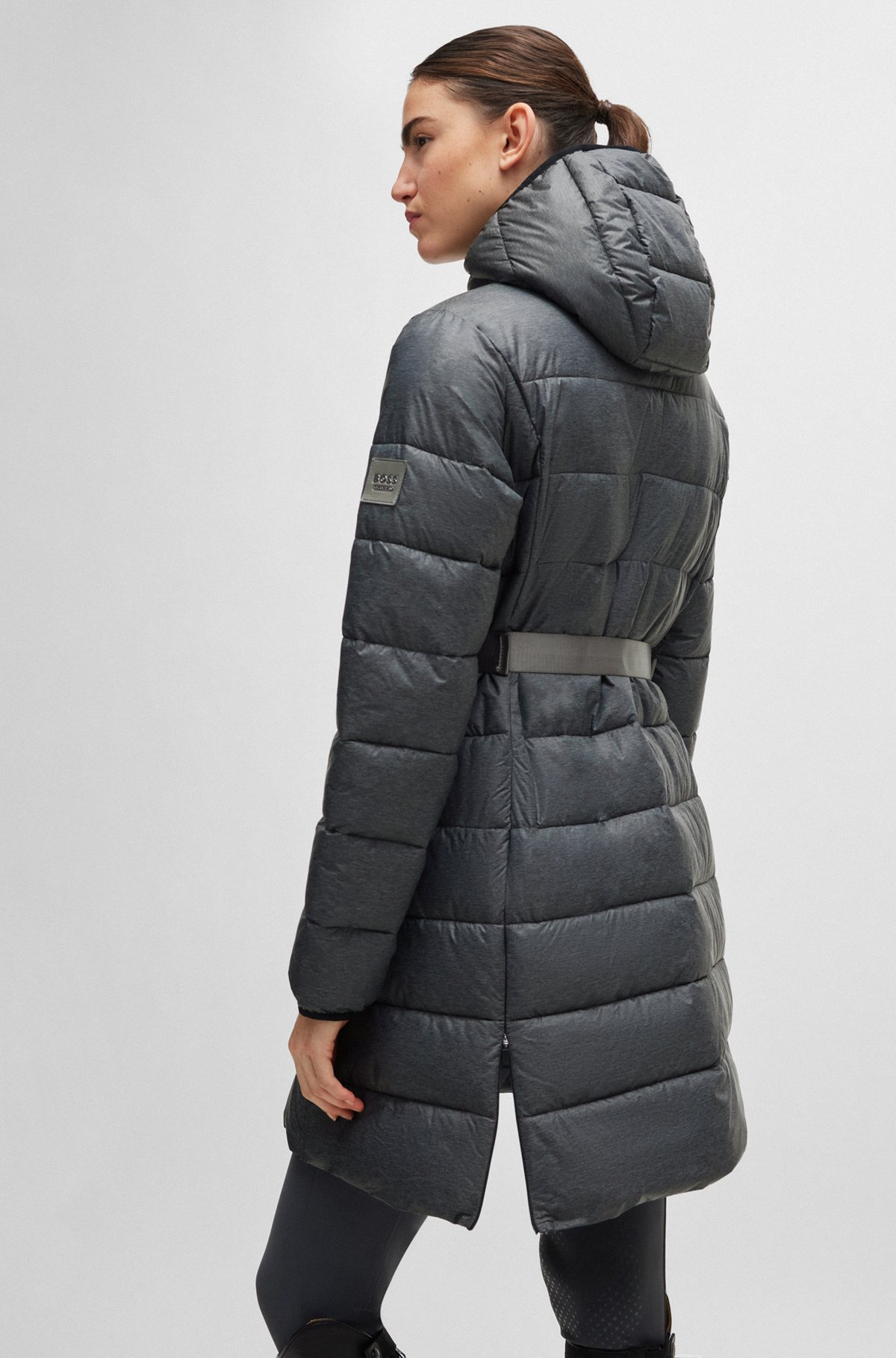 EQUESTRIAN WATERPROOF HOODED PUFFER JACKET WITH ADJUSTABLE ZIPS - 3
