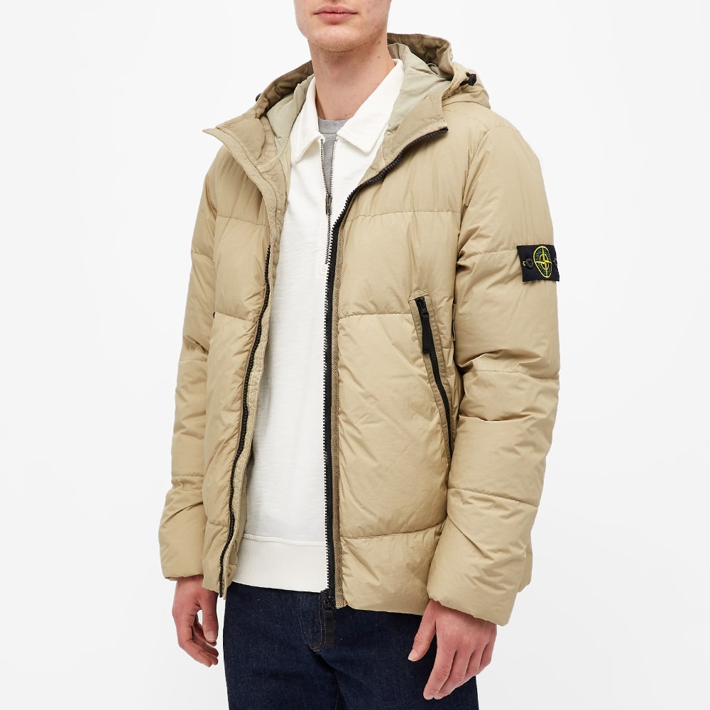 Stone Island Garment Dyed Crinkle Reps Hooded Down Jacket - 5