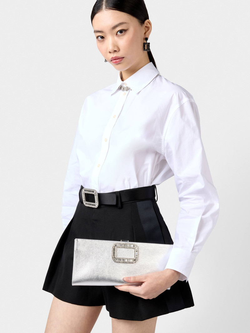 Roger Vivier Pilgrim Clutch in leather outlook
