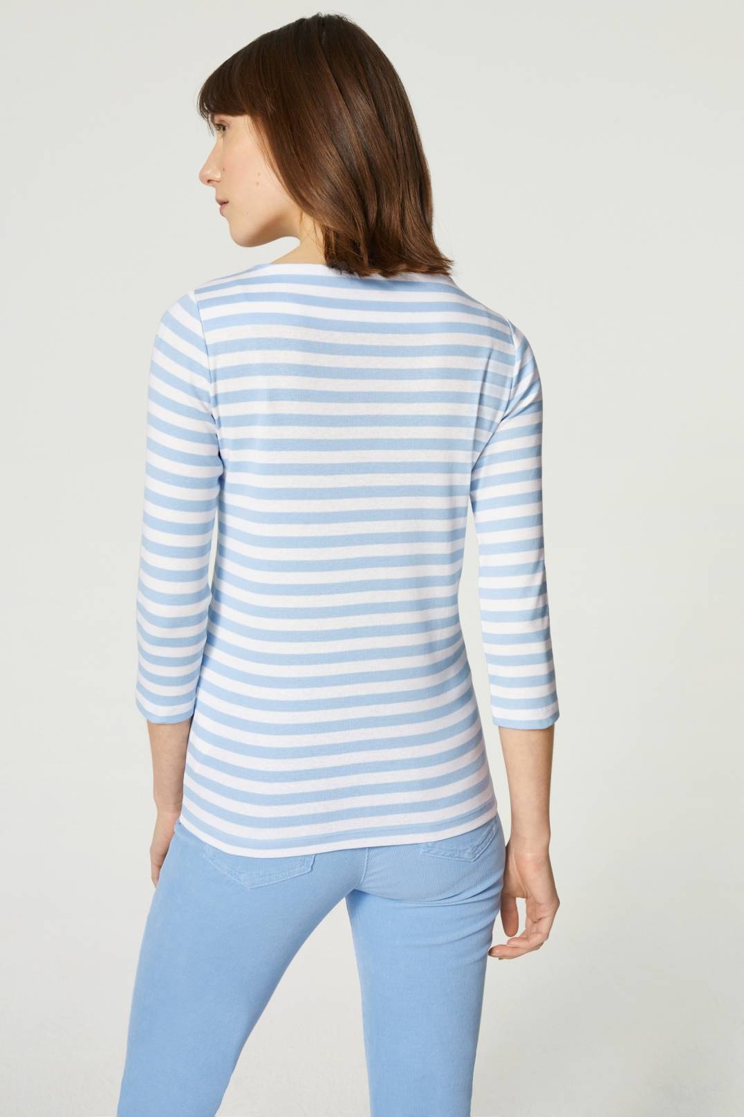 LOUNA LONGSLEEVE IN LIGHT BLUE/OFF-WHITE - 3