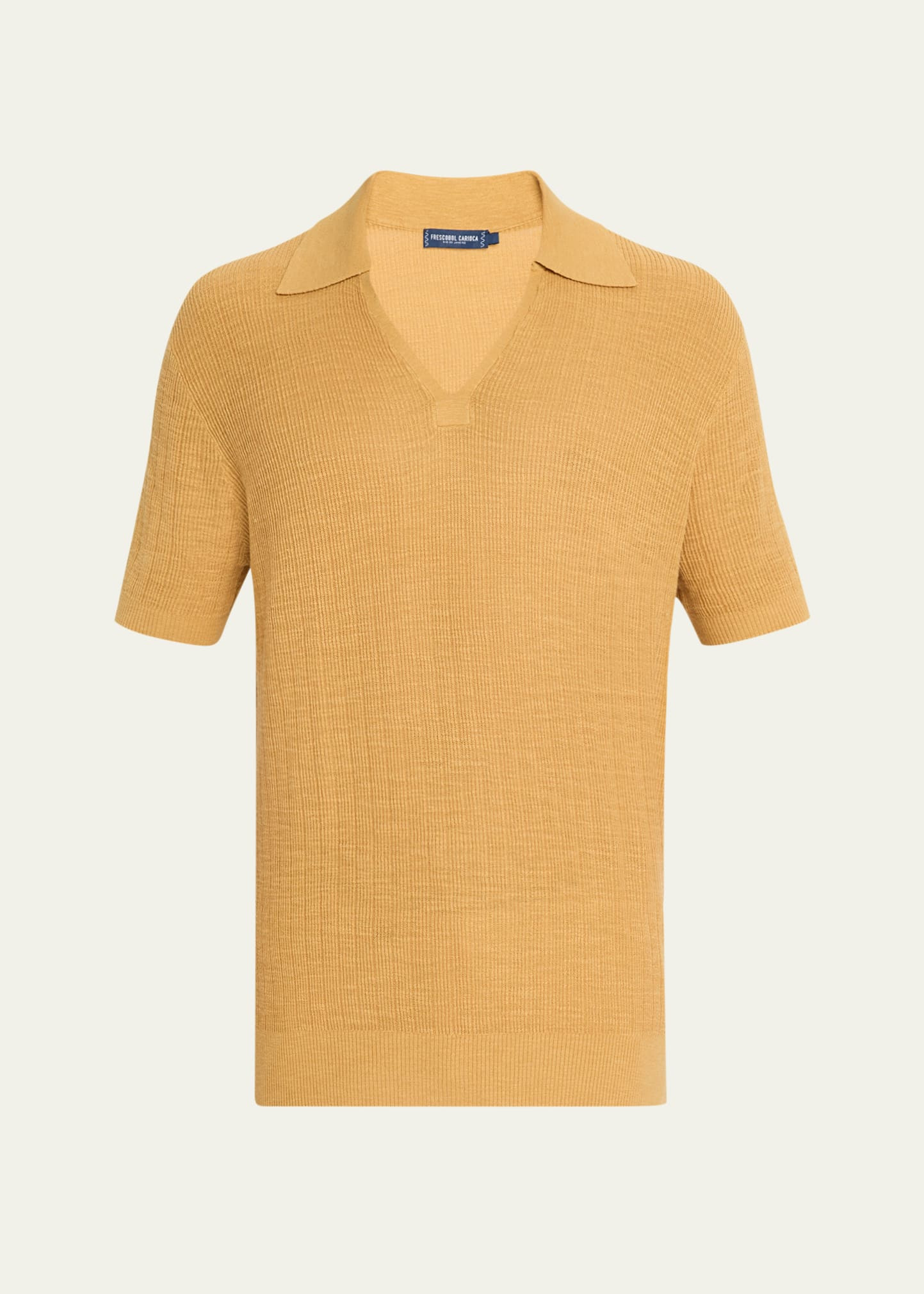 Men's Joaquim Ribbed Johnny Collar Polo Shirt - 1