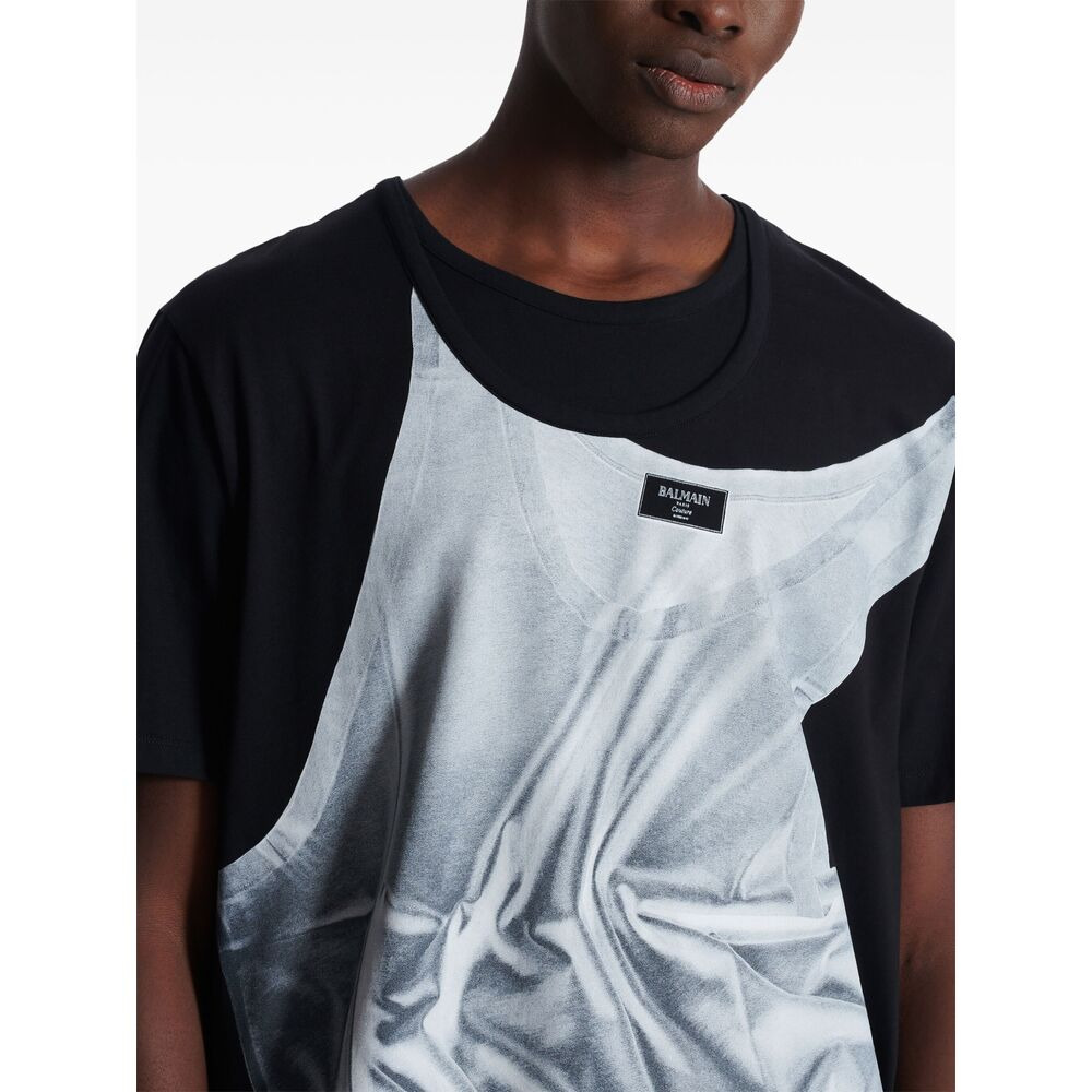 Balmain Black T-Shirts & Vests - T-Shirts Men - 2
